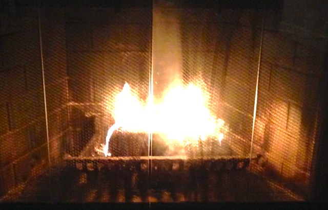 Falling asleep by firelight