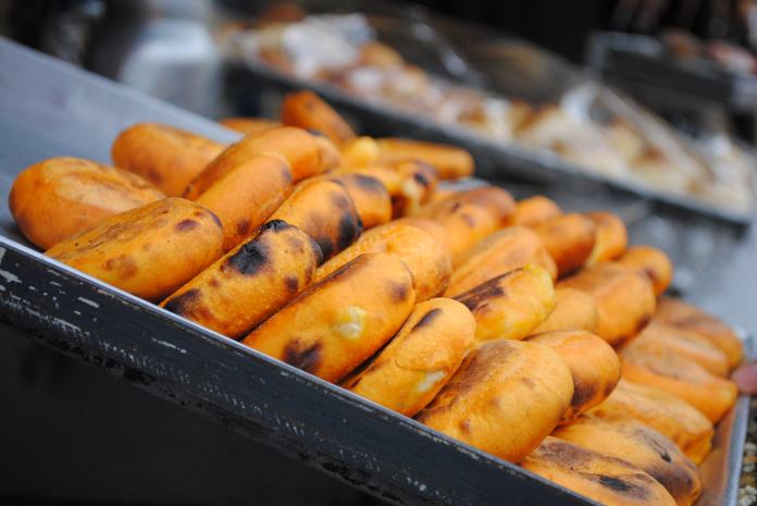 Arepas by the side of the road